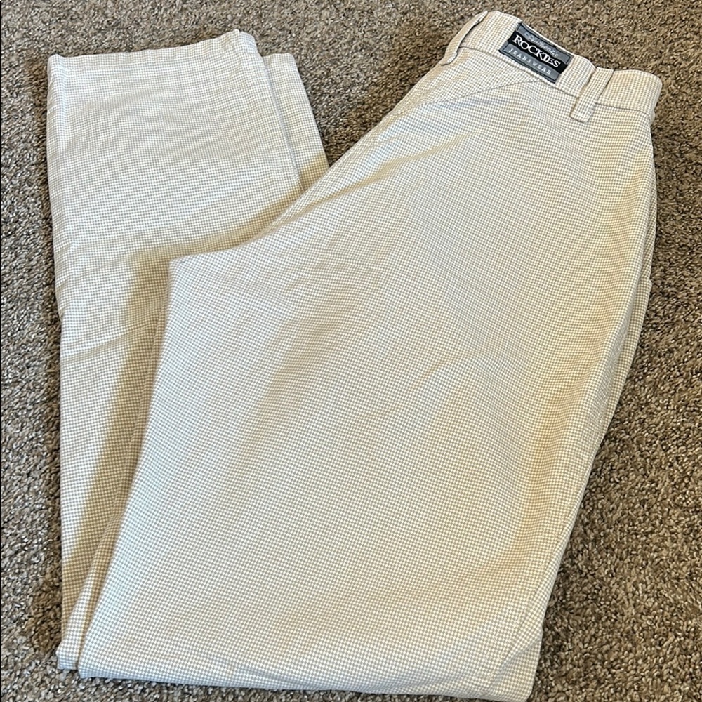 Vintage Rockies Cream Patterned Slacks